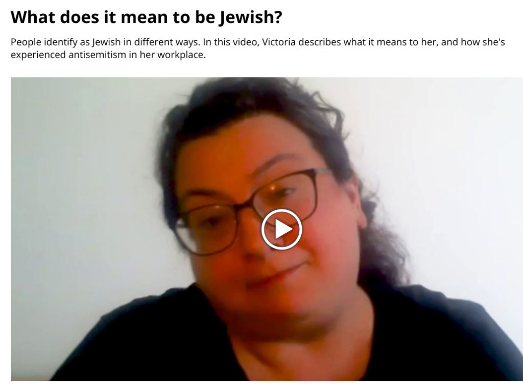 Screenshot of video interview.
